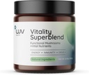 VUL santé Vitalité Superbe: Supplément de champignons - Superfood Powder avec Cacao, Lion, Cordyceps, Reishi, Thé vert et Turmeric – Énergie, Focus et aide au mieux-être quotidien Vegan, 30 portions