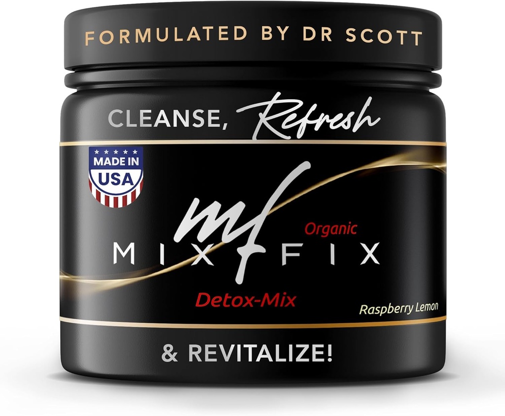Mix-Fix Full Body Detox für Damen und Herren – Liver, Colon & Gut Support Drink – Full Spectrum Detox Powder Supplement – Milk Thistle, Turmeric & Beetroot – Digestive Health & Energy – 30 Portionen
