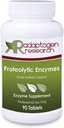 Enzymes protéolytiques Soutien systémique large , Mélange végétarien avec Serratia Peptidase & Bromelain pour la digestion, provenant de Papaya & Ananas , 90 Comprimés enrobés entériques , Recherche Adaptogène