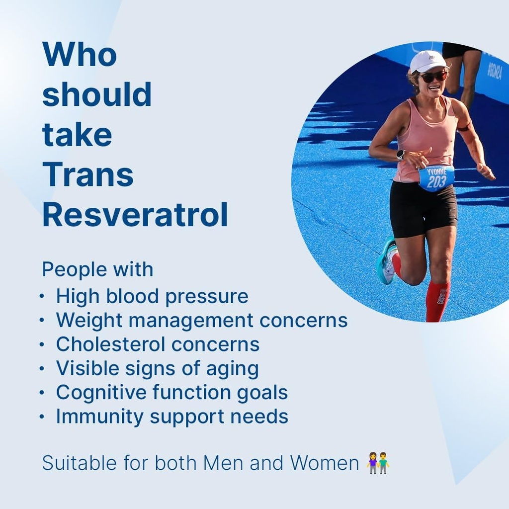 Trans Resveratrol 500 mg, 60 Kapseln Lab | Antioxidans Unterstützung | 60 Vegan Kapseln
