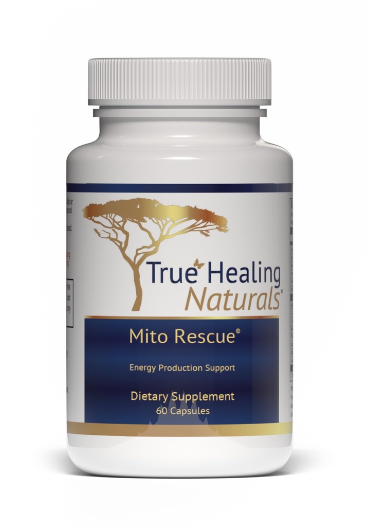 True Healing Naturals - Mito Rescue, Mitochondrial Support Suppléments, 60 Capsules végétariennes