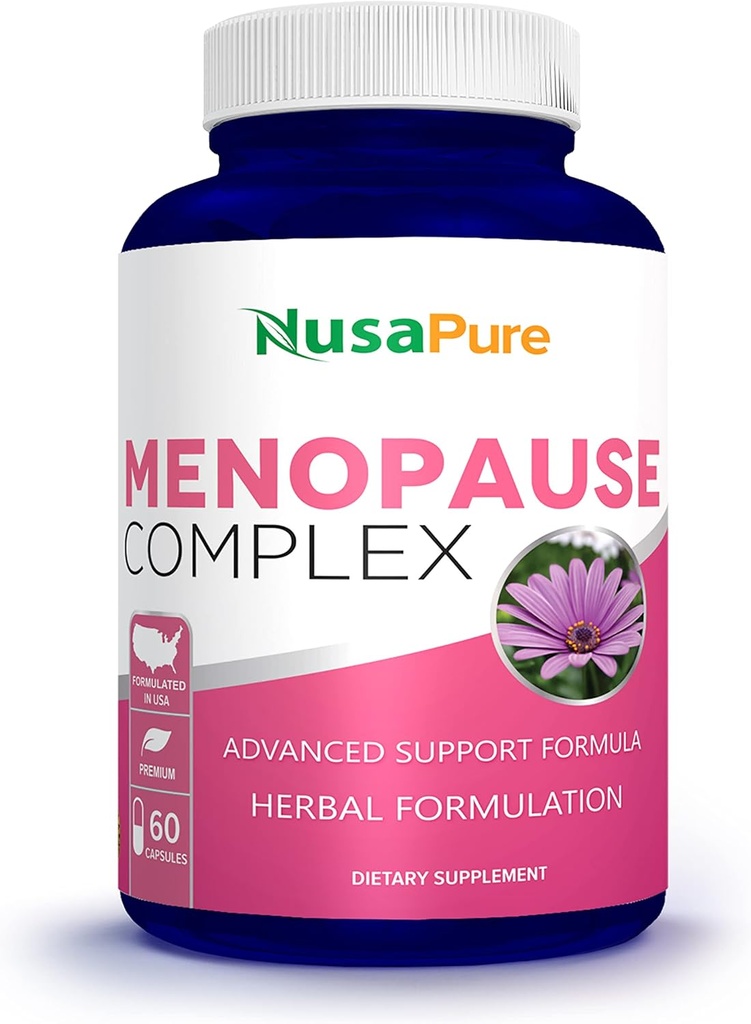 Complexe NusaPure Ménopause : Cohos noirs et ingrédients à base de plantes - 60 capsules