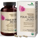 Futurebiotici Folic Acid 800mcg da Organic Lemon Peel USDA Certified Organic, 120 compresse vegetariane