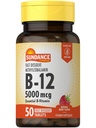 Sundance Vitamin B12 Fast Dissolve Tabletten | 5000 mcg | 50 Count | als Methylcobalamin | Natürliche Berry Flavor | Vegetarisch, Non-GMO, und Glutenfreie Ergänzung