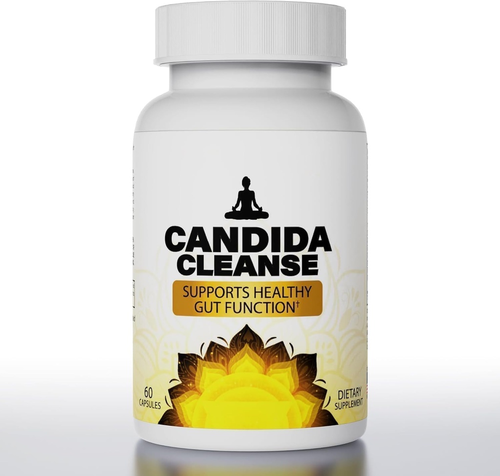 Candida Cleanse- Gut & Colon Support, Advanced Probiotic & Herbal Formula, Natural Herbal Formula (60 Kapseln) A