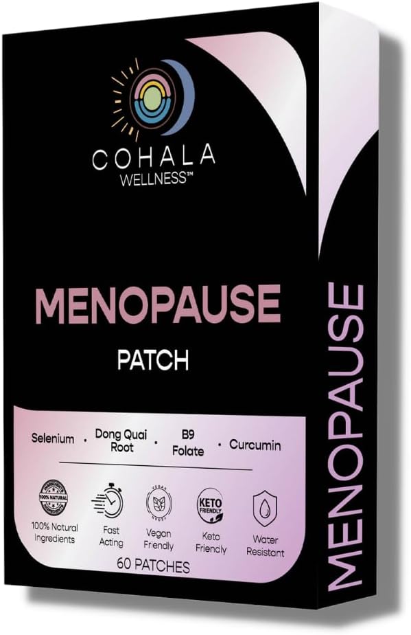 Patch de secours à la ménopause (approvisionnement de 60 jours) - Racine de Dong Quai, Sélénium, Curcumine, Folate - 60 Patches