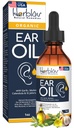 Bio-Ear-Öl für Ohr-Infektionen - Natürliche Eardrops für Infektionsprävention, Swimmer's Ear & Wax Entfernung - Kinder, Erwachsene, Baby, Hund Earache Remedy - mit Mullein, Knoblauch, Calendula, Made in USA