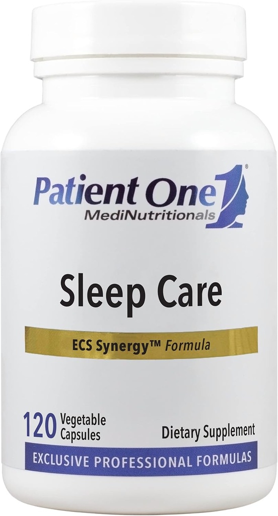 Patient One Sleep Care | Supplement zur Unterstützung des Übergangs in Schlaf und erholsamen Schlaf* | mit Kamille, Valerian, Melatonin und mehr | 120 Kapseln