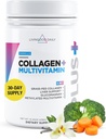 Livingood Daily Collagen Powder für Frauen und Männer, Vanille, Grass Fed Protein, hydrolysierte Collagen Peptide mit Vitamin C & Multi Vitamine für Haar, Haut, Nagel & Gut Gesundheit, Glutenfrei, 30 Servierungen
