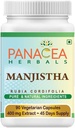 Panacea Herbals Manjistha Capsule (90 Veg Caps 400mg Extract) Rubia Cordifolia, Madder indiano per Glowing Skin Complexion. Gluten Free Lactose OGM Free Pure Herbal Dietary Supplement.