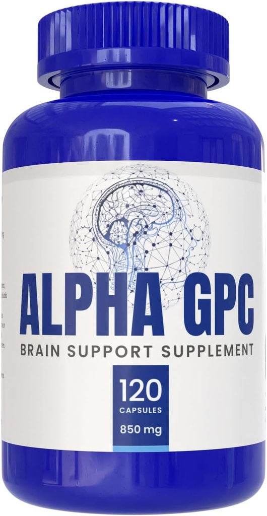 Alpha GPC Supplement, 120 Capsule, 850mg Serve, Supporto per il Cervello che supporta Focus, Memoria e Energia, Made in USA