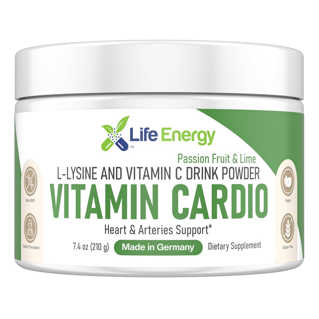 Polvere di miscela di vitamina C & L-Lysine di vitamina C e di 2000 mg di alta dosatura | cuore, arterie, collagene e supporto immunitario | frutto della passione & Lime | Stomach-Friendly