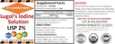 1x16 OZ Organic Lugol's Iodine e Potassium Iodide 2% Soluzione 3000 mcg -Liquid Supplement Drops for Thyroid Support for Women & Men, Metabolism Health, Detox Boost -16 Fl Oz /Ships Today!
