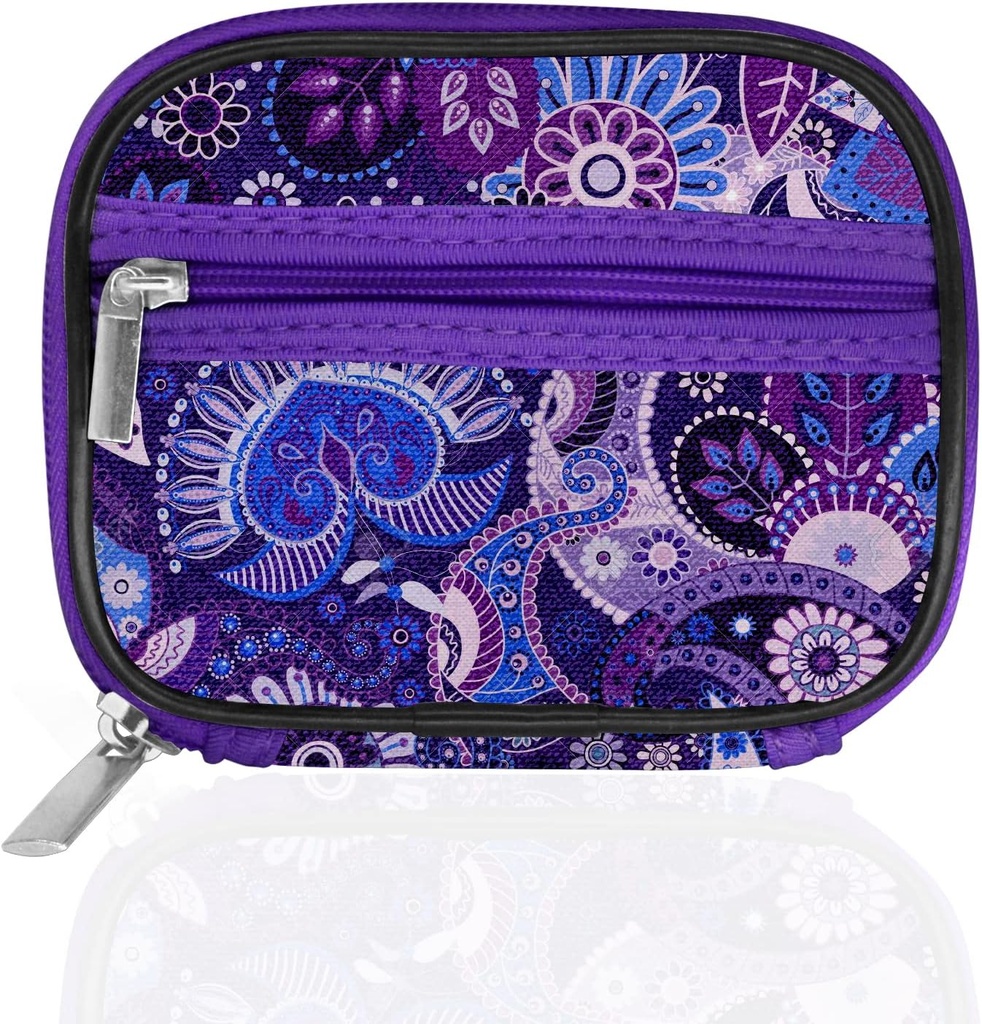 Serfeymi Weekly Pill Organizer Case for Purse with Amovible 7 Day Box, Fashionable Pill Container for Medicine, Vitamine, Supplément - Purple 01