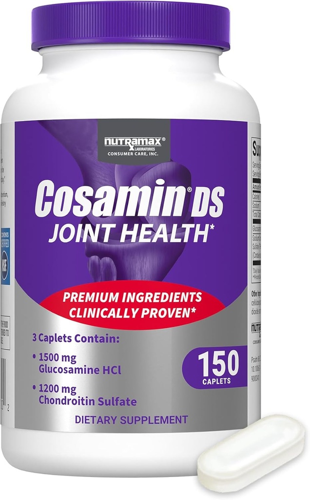 Nutramax Laboratories Cosamin® DS Joint Health Supplement mit Glucosamin & Chondroitin für Männer & Frauen Gelenkgesundheit, 150 Caplets