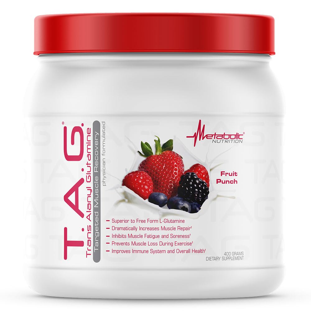 Nutrizione metabolica, TAG, Trans Alanyl Glutamina, 100% L-Glutamina Peptide Powder, Pre Intra Post Workout Supplement, 400 Grammi (40 Serve) (Punto di prua)