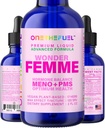 Wonder Femme Plant-Based Hormone Balance Ménopause Hot Flashes Relief Support 100% Natural 17 Herbal Women Estrogen Health Supplement Dong Quai Vitex + Fast Absorb Teinture 2 oz. Liquide