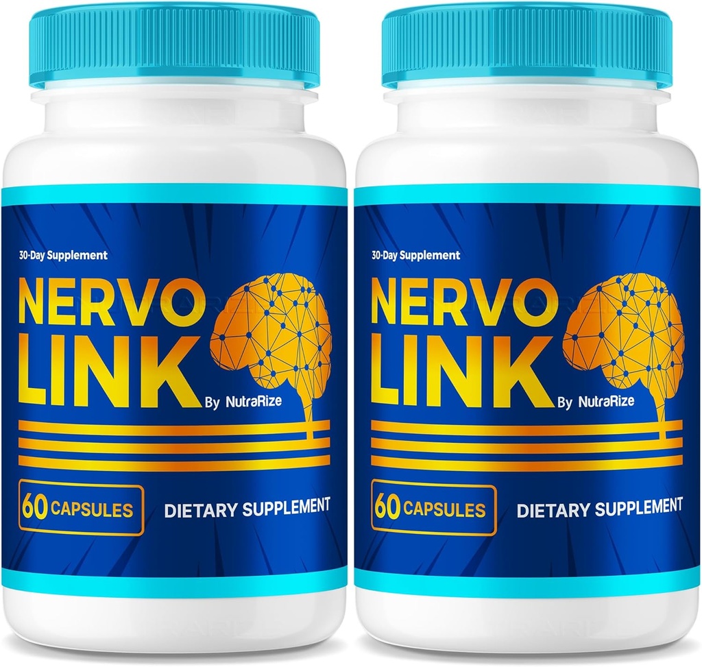 (2 Pack) NervoLink – Capsule di Supporto Quotidiano con una Formula Equilibrata per Focus, Alertness e Everyday Sharpness, Pillole Easy-to-Take per Daily Wellness (120 Capsule)