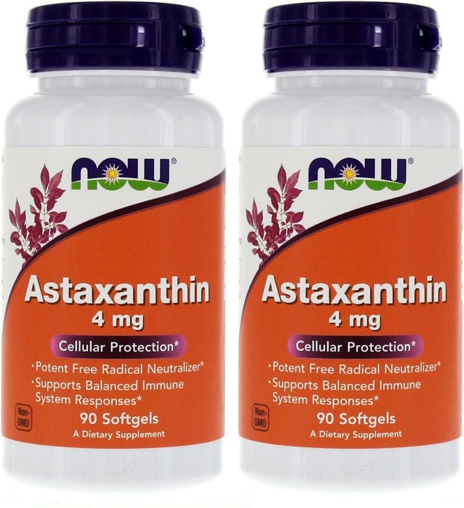 Astaxantina 4mg 90 Softgels (Protezione Cellulare) (Pacchetto di 2)