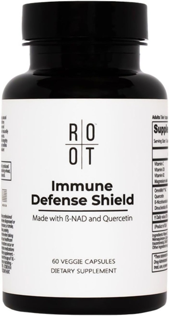 Supplément de soutien à la vitamine D C K2, Quercetine et Trace Minerals de Great Salt Lake, Supplément aux enzymes digestives NAD pour adultes, 60 Capsules