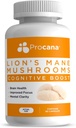 Leoni Mane Mushroom Capsule (Extra Strength 1.500mg/serving) per la salute del cervello, Clarity mentale, Memoria e Focus.