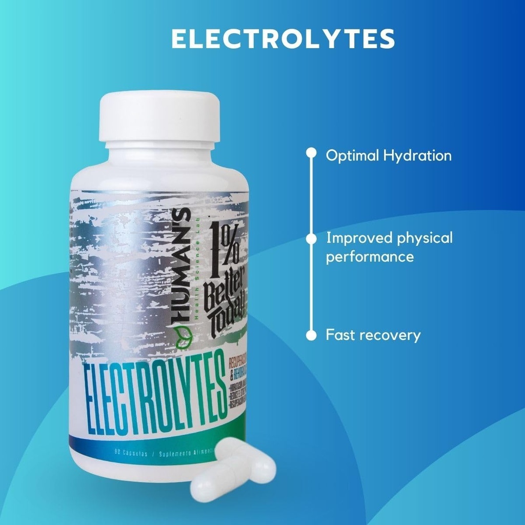 HUMAN'S LAB Health Electrolyte Complex Capsules, Advanced Hydration, Physical Performance and Recovery Support, 90 Kapseln