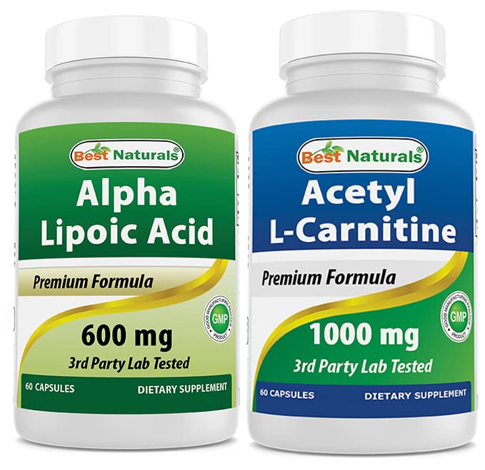 Migliori naturali alfa acido lipoico 600 mg & Acetil L-carnitina 1000mg