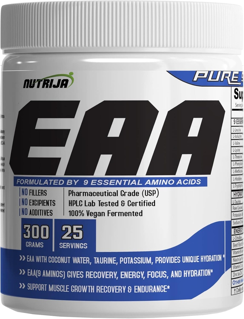 EAA Ergänzung (9 essentielle Aminosäuren) mit Kokoswasser | Hydration Blend & Energy Matrix - 300g Lychee