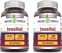 Formules étonnantes Supplément à l'inositol : 500 Mg par portion : 100 capsules Non-OGM : sans gluten