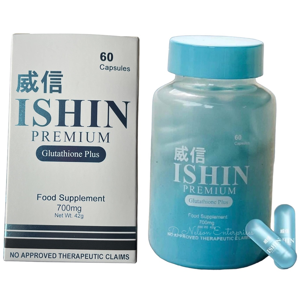 ISHIN Premium Glutathione Plus Nahrungsergänzungsmittel, 60 Kapseln