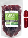 XPRS Nutra Größe 00 Leere Kapseln - 500 Zähler leere vegane Kapseln - Vegetarische leere Pillen - DIY Gemüse Kapsel Füllung- Veggie Pillen Caps (Clear Red)