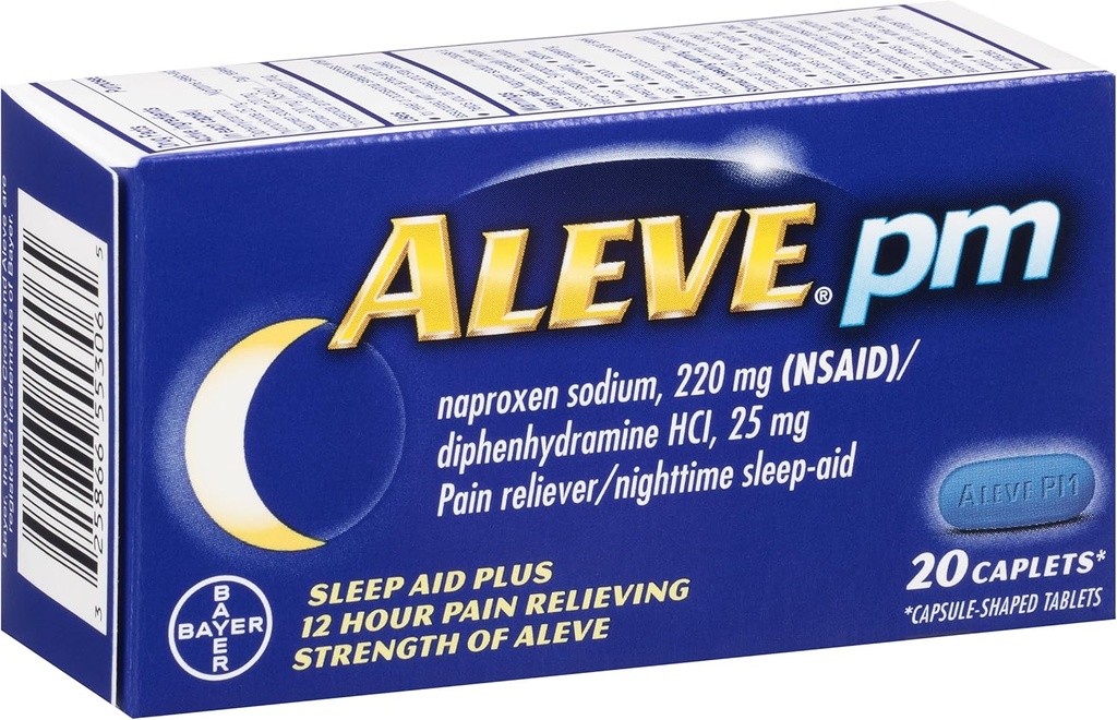 Caplets Aleve PM, 20 comtes