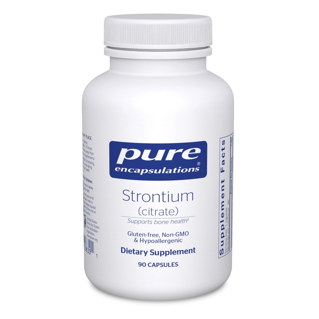 Pure Encapsulations Strontium (Citrate) | Integratore alimentare anallergico per sostenere le ossa sane* | 90 capsule