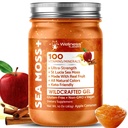Irish Sea Moss Gel Raw - Wildcrafted Superfood Seamoss Gel - Apple Cinnamon Flavor, Vitamin und Mineral-Rich aus Pristine Caribbean Waters, Immun- und Verdauungshilfe - 10 Unze