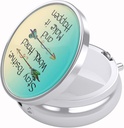 Nipichsha Pill Box, Small Pill Case for Purse & Pocket, Cute Travel Medicine Organizer, Portable Medicine Container Holder to Holding Vitamins, Medication, Fish Oil & Supplement, Quote