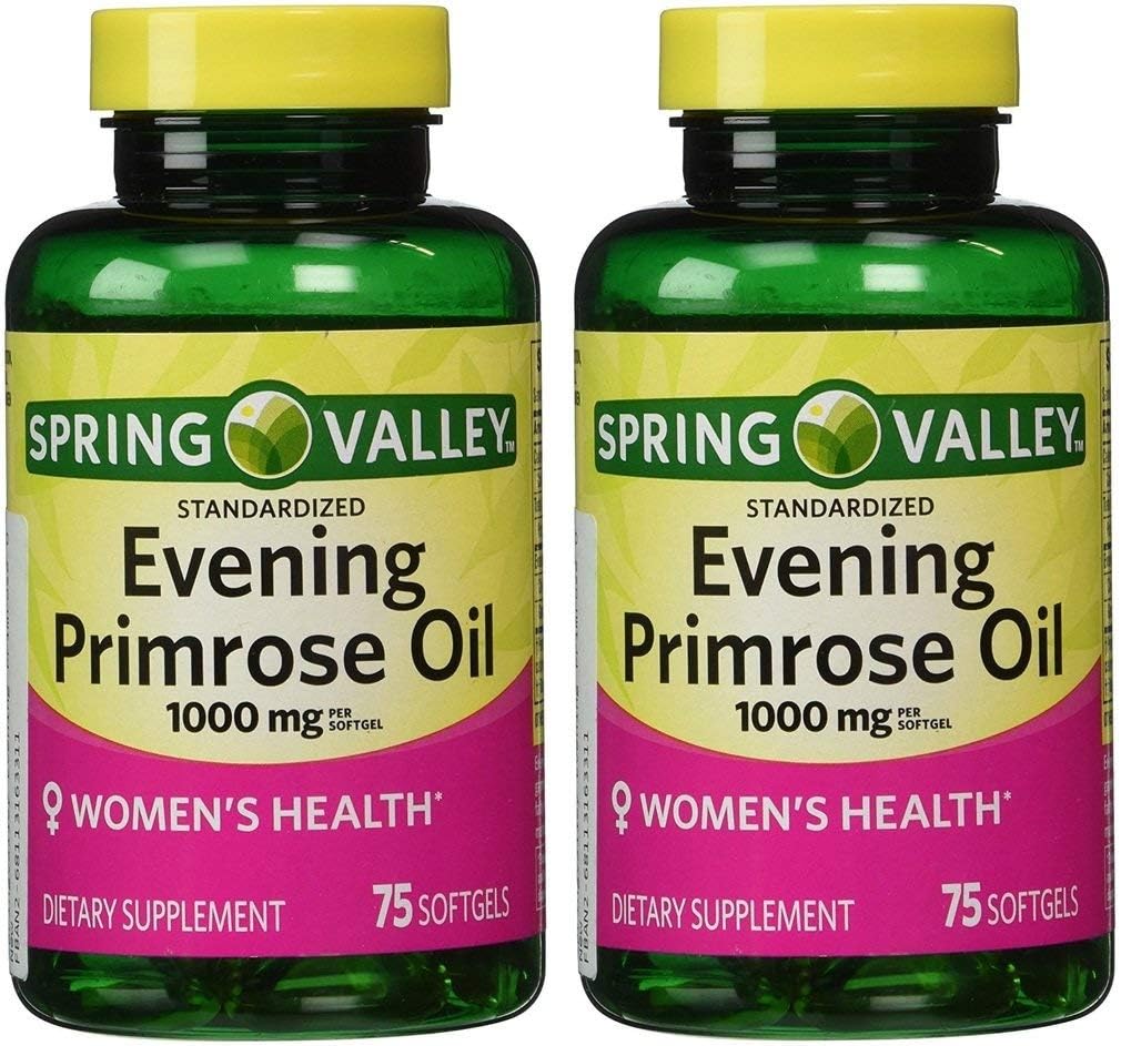 Spring Valley - Abend Primrose Öl 1000 mg,Twin Pack 150 Gesamt Softgel