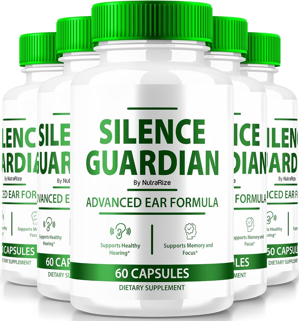 (5 Pack) Silence Guardian - Advanced Ear Formula, Offizielle Formel für 360-Hör-Unterstützung, Alle natürlichen Inhaltsstoffe zu halten Auditory Health, SilenceGuardian Review (300 Kapseln)