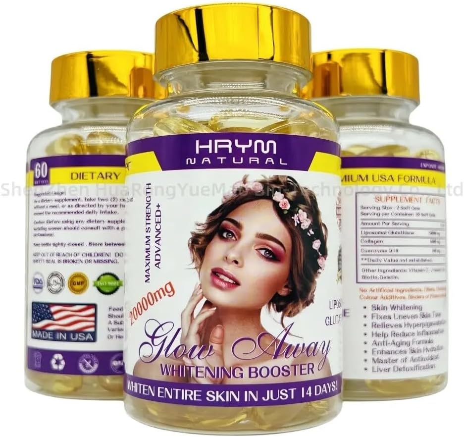 Premium Liposome Glutathione Skin Whitening Capsule | Integratori di erbe per l'illuminazione della pelle, Anti-invecchiamento e Detox Antiossidante Formula
