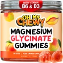 Center-Filled Magnesium Glycinate Gummis 400MG - Hohe Absorption für Kinder, Jugendliche & Erwachsene - Zuschlag für Schlaf, Beruhigung und Muskelentspannung mit B6 & D3 - Glutenfrei & Vegan freundlich - 120 Zähler
