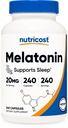 Nutricost Melatonin 20mg, 240 Kapseln, Nicht-GVO & Glutenfrei