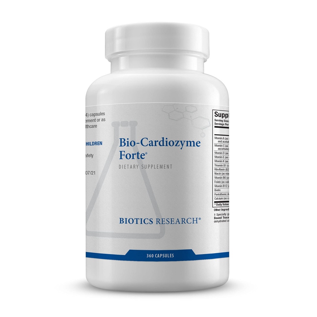 Biotics Forschung Bio Cardiozyme Forte Gesundes Herz Multivitamin, Breite Spektrum Formulierung entwickelt, um Herz-Kreislauf-Gesundheit und Funktion zu unterstützen, Leistungsstarke Antioxidans Unterstützung 360 Kapseln