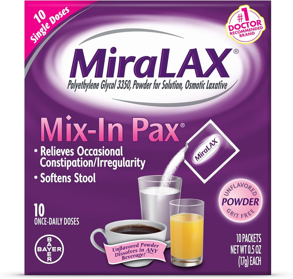 MiraLAX Laxative Pulver-Packets 10.0 ea. (Menge von 5)