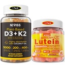 NEVISS Zuckerfrei Lutein Gummi 60 Zähler + Vitamin D3 Gummi 60 Zähler