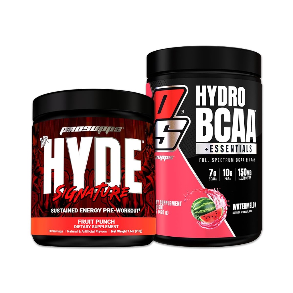 PROSUPPS M. Hyde Série Signature Punch fruit et HydroBCAA+Essentials Watermelon Bundle