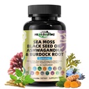 Sea Moss Capsules：Wildcrafted Organic Irish Seamoss & Bladderwack - Rich in Minerals, Supports Thyroid Health, Digestion, Skin & Immune System - Vegan, Non-GMO