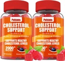 2 Packungen Cholesterol-Supportgummis, mit 2000 MG von Pflanzen Sterols & Sterols, Cholesterol Complex Gummies, Unterstützung Gesunde Cholesterol Levels, Energie-Support, gemischte Berry Flavor, 120 Cts