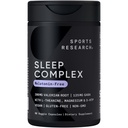 Sport Research® Sleep Complex- Melatonin-Free Vegan Capsules - mit Valerian Root, GABA, L-Theanin, Magnesium & 5-HTP - 30 Servietten