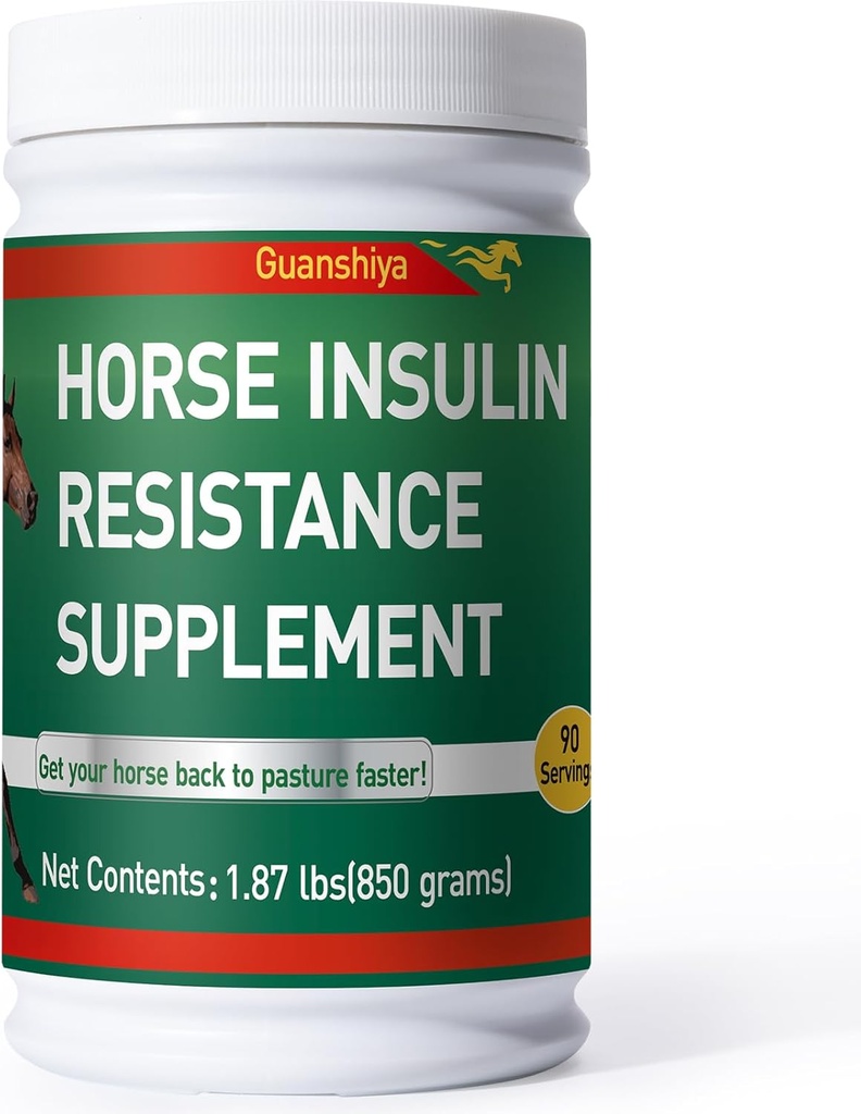 Integratore di resistenza all'insulina per i cavalli - Trattamento Laminite di cavallo-Natural Laminitis Polvere di erbe per i piedi di sore e laminite cronica, 1.87lb (alimentazione di 90 giorni)