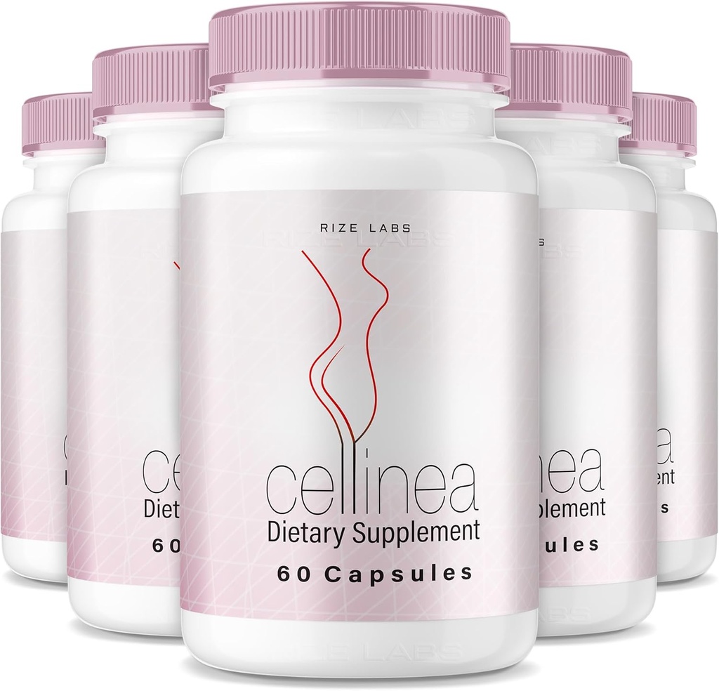 rize labs (5 Pack) Cellinea - Cellinea Pills, Cellinea Capsules for Healthy-Looking Skin, Cellinea per aumentare l'idratazione della pelle, Cellinea All-Natural Dietary Supplement,Cellinea Recensioni (300 capsule)
