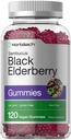 Horbaach Black Elderberry Gummies | 120 Count | Sambucus Extract | mit Zink und Vitamin C | Berry Flavor | Vegan, Non-GMO und glutenfreie Ergänzung für Erwachsene